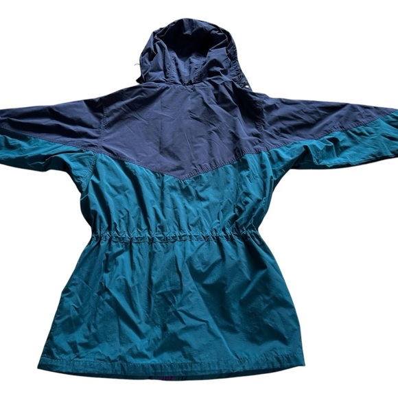 Vintage Lands End Nylon Full Zip Jacket Men Size Medium Regular Packable Hood - Picture 5 of 8